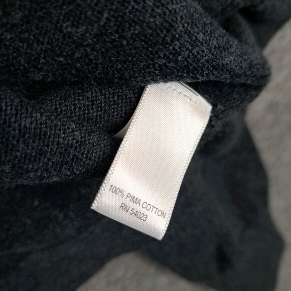 Banana Republic Sweater Mens XL Gray Pima Cotton Lightweight - Picture 5 of 9